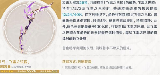 原神：宵宫适合武器排行榜，若水弓能给宵宫用吗？