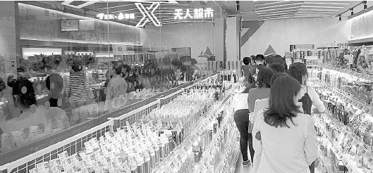 无人超市购物只需三步 济南首家京东无人超市华丽绽放