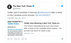 Twitter又一个账号中招 这次是特朗普的对手《纽约时报》