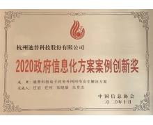 创新是发展的第一动力——迪普科技荣获2020政府信息化方案案例创新奖