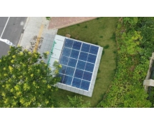 固德威为泰州      零碳回收小屋提供24小时绿电