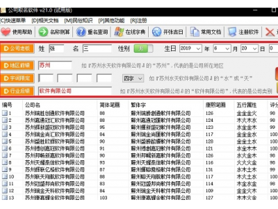 公司取名软件通过结合公司老板姓氏“五星八字”