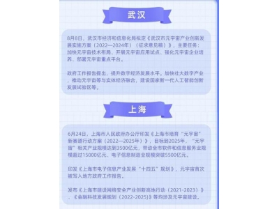 7省17市国内元宇宙最新政策汇编（多图 ）