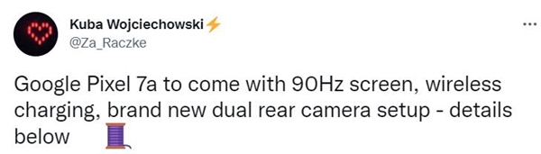 Redmi千元机已普及120Hz！谷歌中端机Pixel 7a将升级为90Hz高刷屏