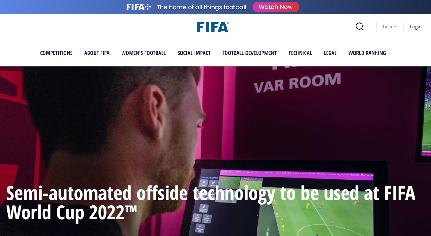 2022 卡塔尔世界杯用上新的“黑科技”：足球内嵌传感器，12 个摄像头追踪越位，还能生成 3D 动画