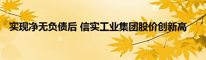 实现净无负债后 信实工业集团股价创新高